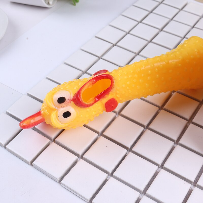17cm Strange Screaming Rubber Chicken Squeeze Sound Toy Pets Toy Product Dog Toys Shrilling Gags & Practical Jokes Funny Gadgets