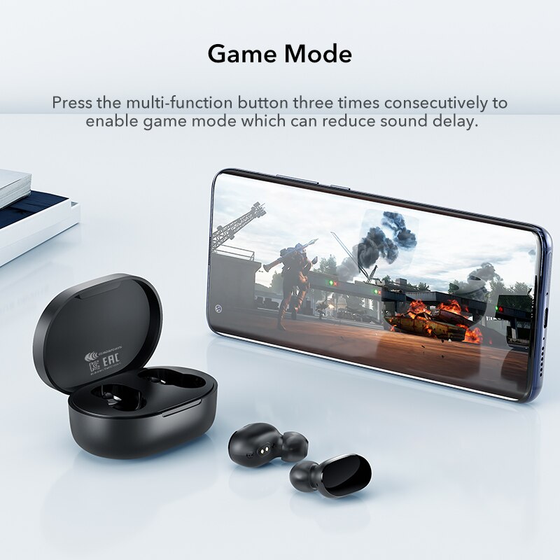 Xiaomi – écouteurs sans fil mi true basic 2s Redmi AirDots 2s, Bluetooth 5.0, commande tactile, TWS, de jeu, USB C