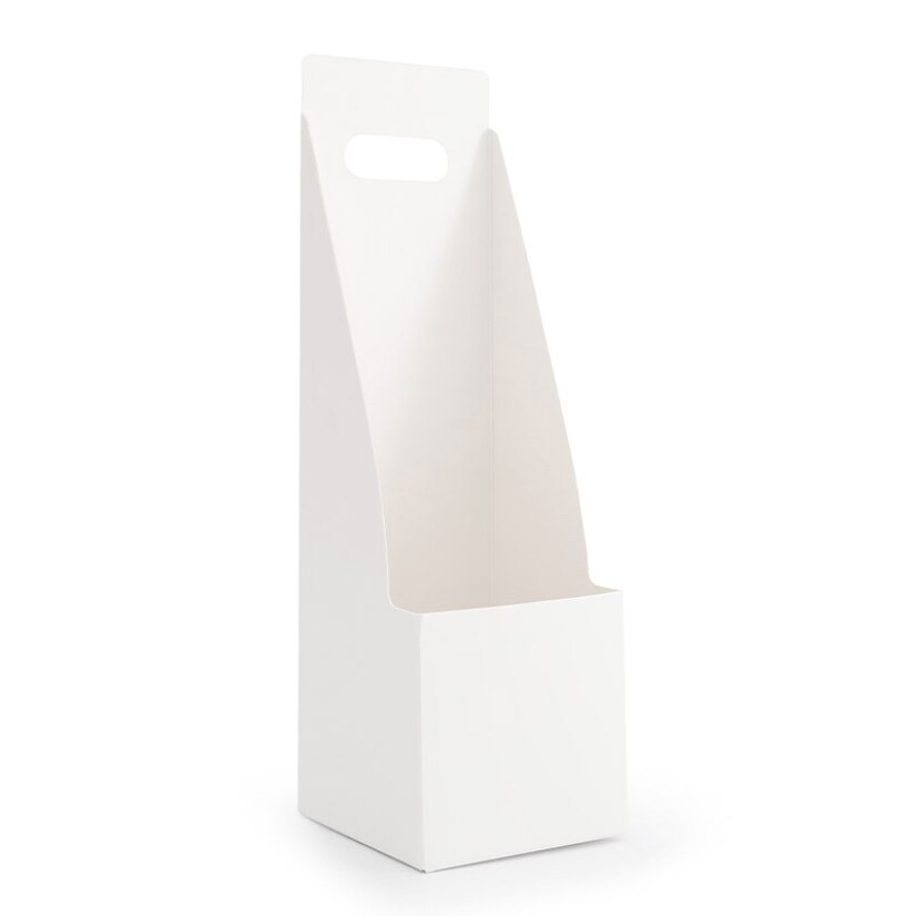 Caja de flores para ramo, cesta impermeable, plegable, , asas para cajas, arreglo hueco, boda, cumpleaños, floristería, embalaje para flores: White