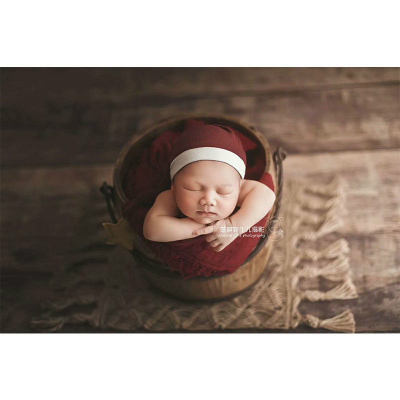 Newborn Photography Backdrop Blanket Bohemian Handmade Knitting Blanket Baby Photogarphy Props Blanket Shoot Studio Accessies