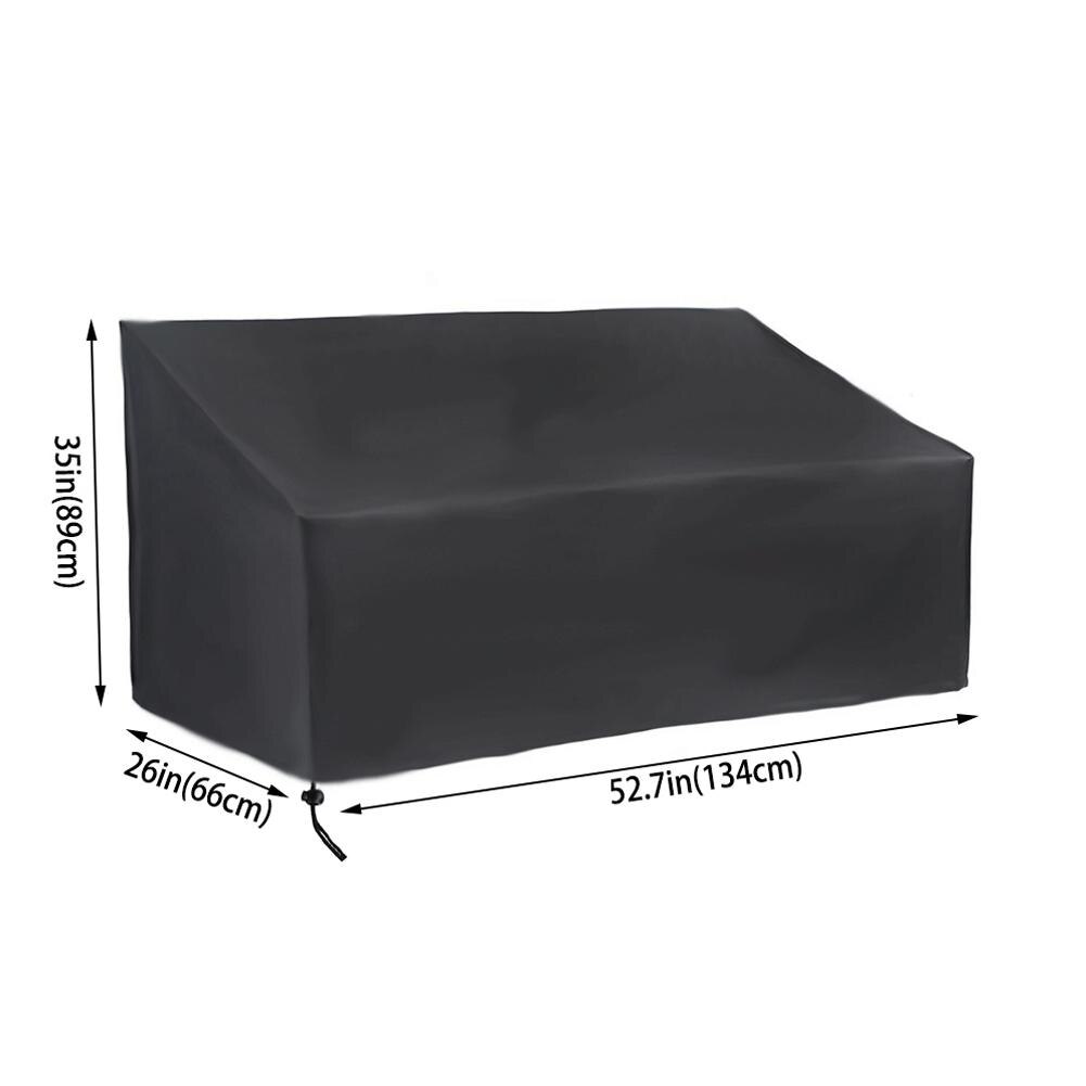 Funda para muebles de exterior de alta resistencia, cubierta para sofá de jardín, 2, 3, 4 asientos, tela Oxford, para Patio y césped, 1 unidad: 134x66x89cm