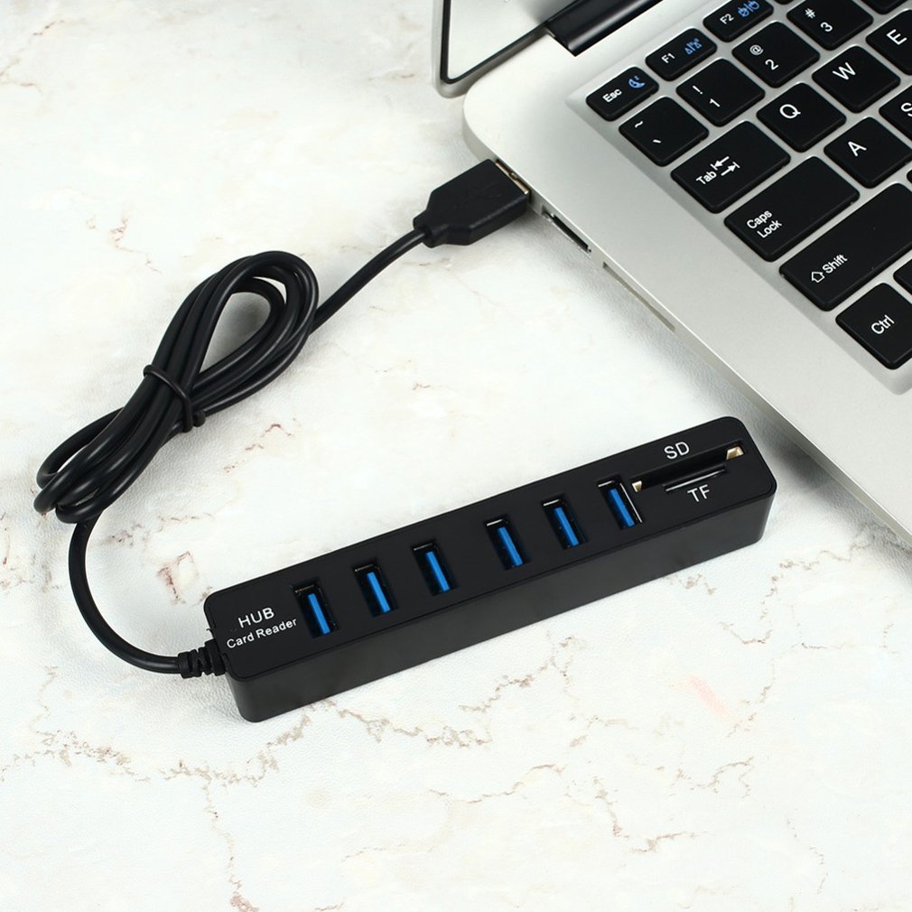 Mini USB Hub 3.0 Multi USB 3.0 Hub USB répartiteur 3 ports Hub avec TF SD lecteur de carte 6 ports 2.0 Hab adaptateur pour PC accessoires