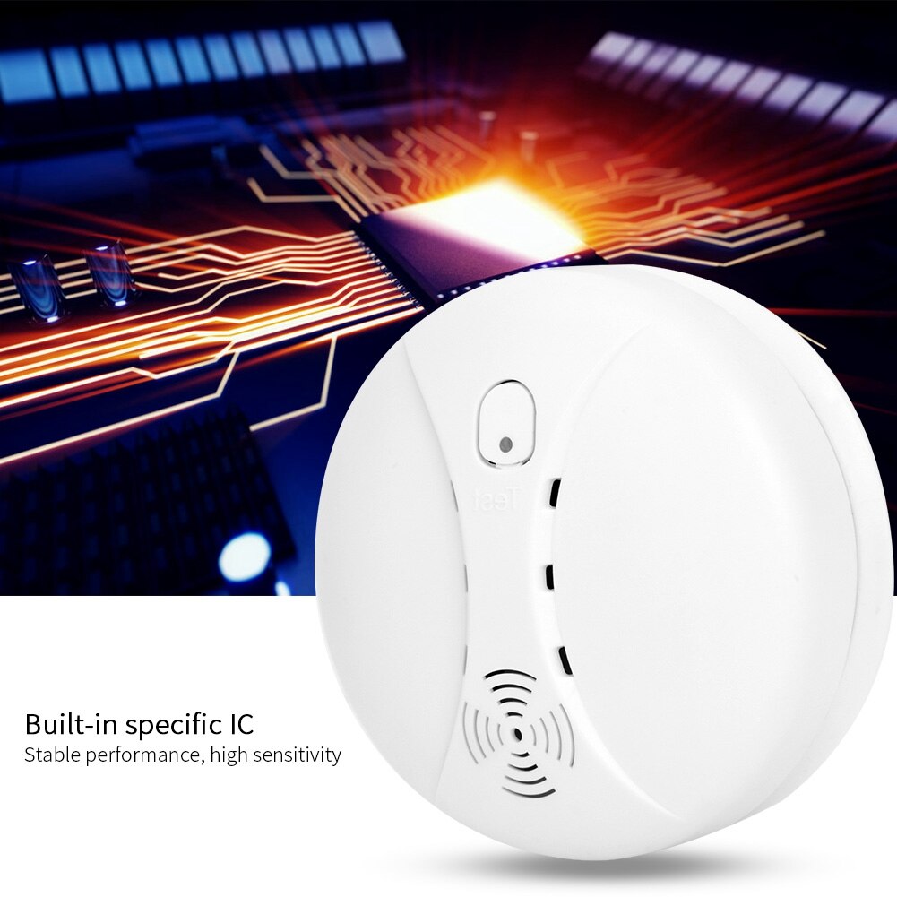 LED Intelligent Infrared Smoke Fire Detector Sensor Alarm Home Security Accessories