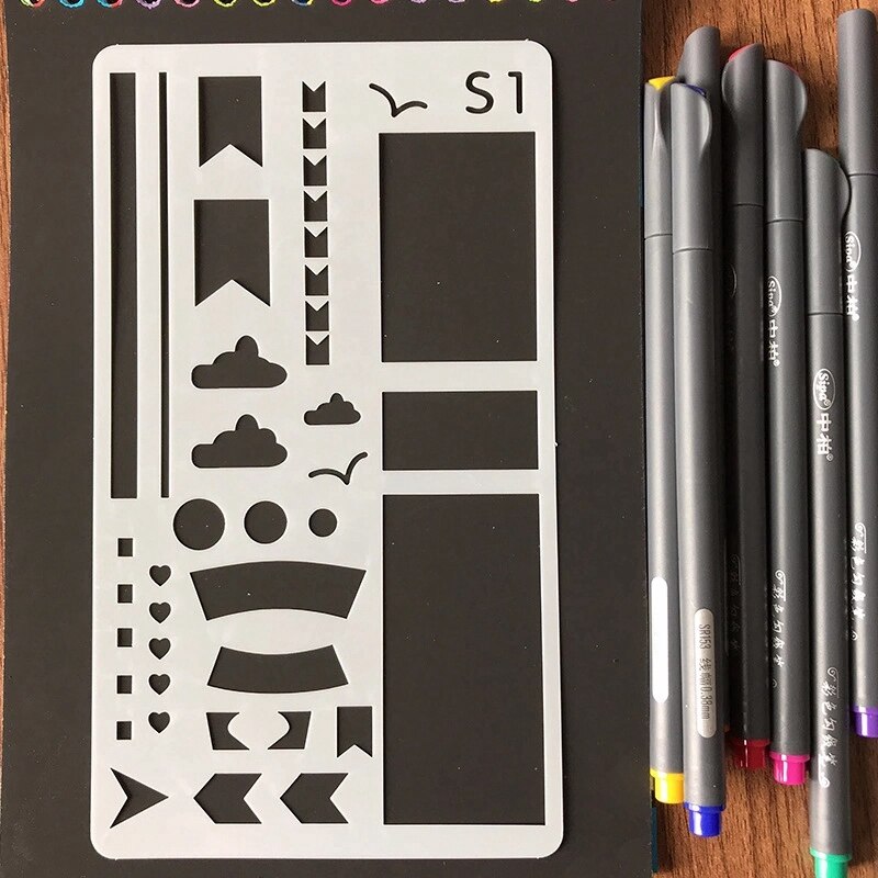 36 Pièces BRICOLAGE DESSIN Modèle Modèle de Peinture Et 18 pièces Maille Fermeture Éclair Pochette Sac de Document