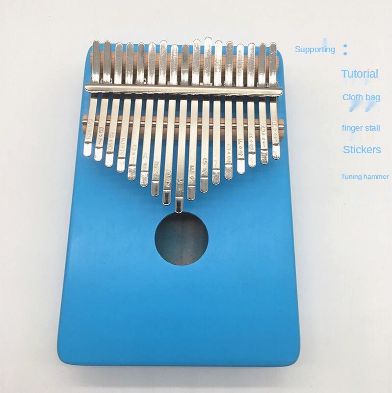 The 10/17-Key Kalimba Thumb Piano Is Made Of Single-Board High Wooden Mahogany Human Musical Instrument.: 17 tone B
