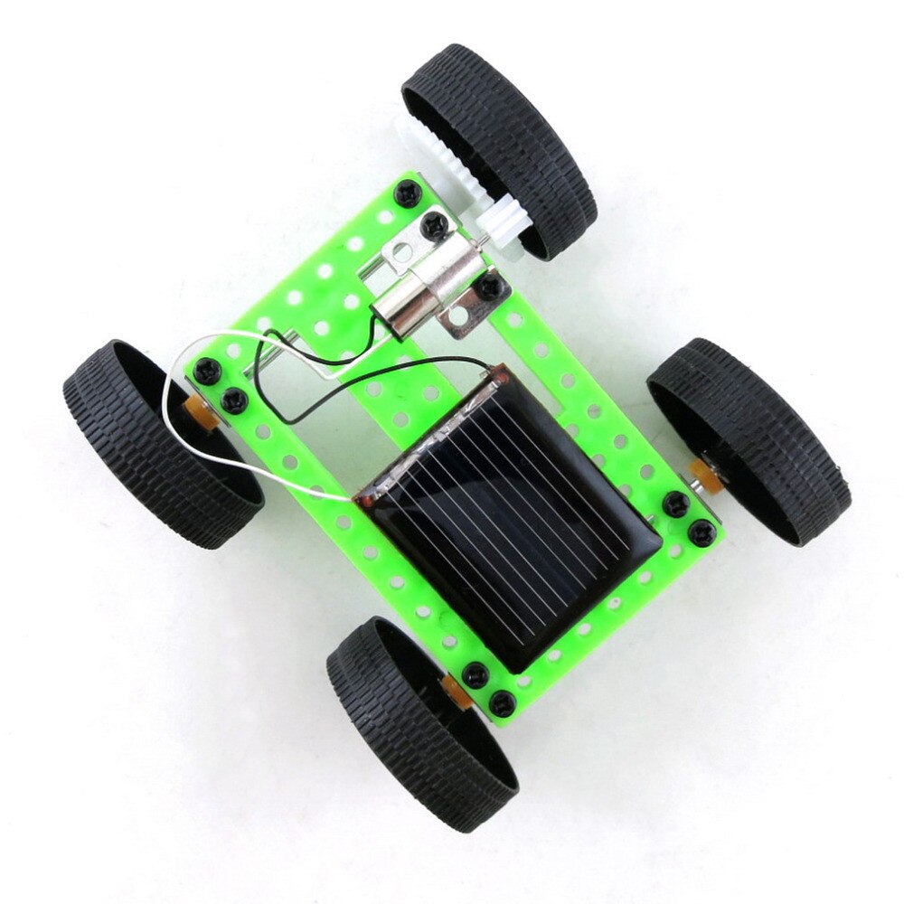 1 Set Mini Zonne-energie Speelgoed Diy Auto Kit Kinderen Educatief Grappig Zonne-energie Puzzel Gadget Hobby Kids Kinderen speelgoed Auto: Default Title