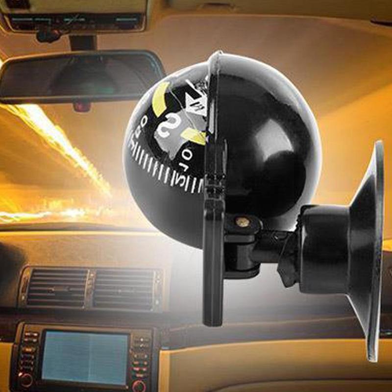 360 Graden Auto Boot Kompas Pocket Bal Sucker Dashboard Zwarte Kleur Mount Navigatie A3h1