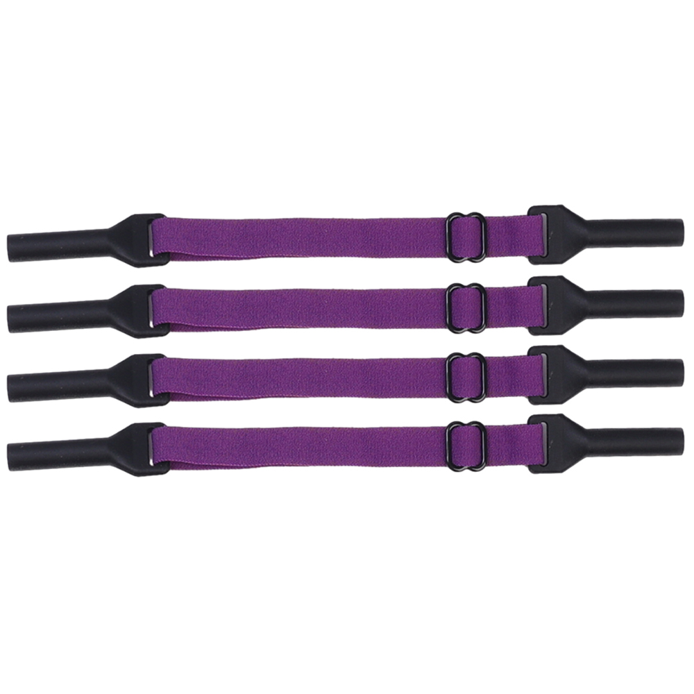 1/4PCs Sports Glasses Rope Adults Adjustable Silicone Eyewear Rope Strap Neck Cord Holder Safety Band Strap Glasses Ropes Chains: Dark Grey