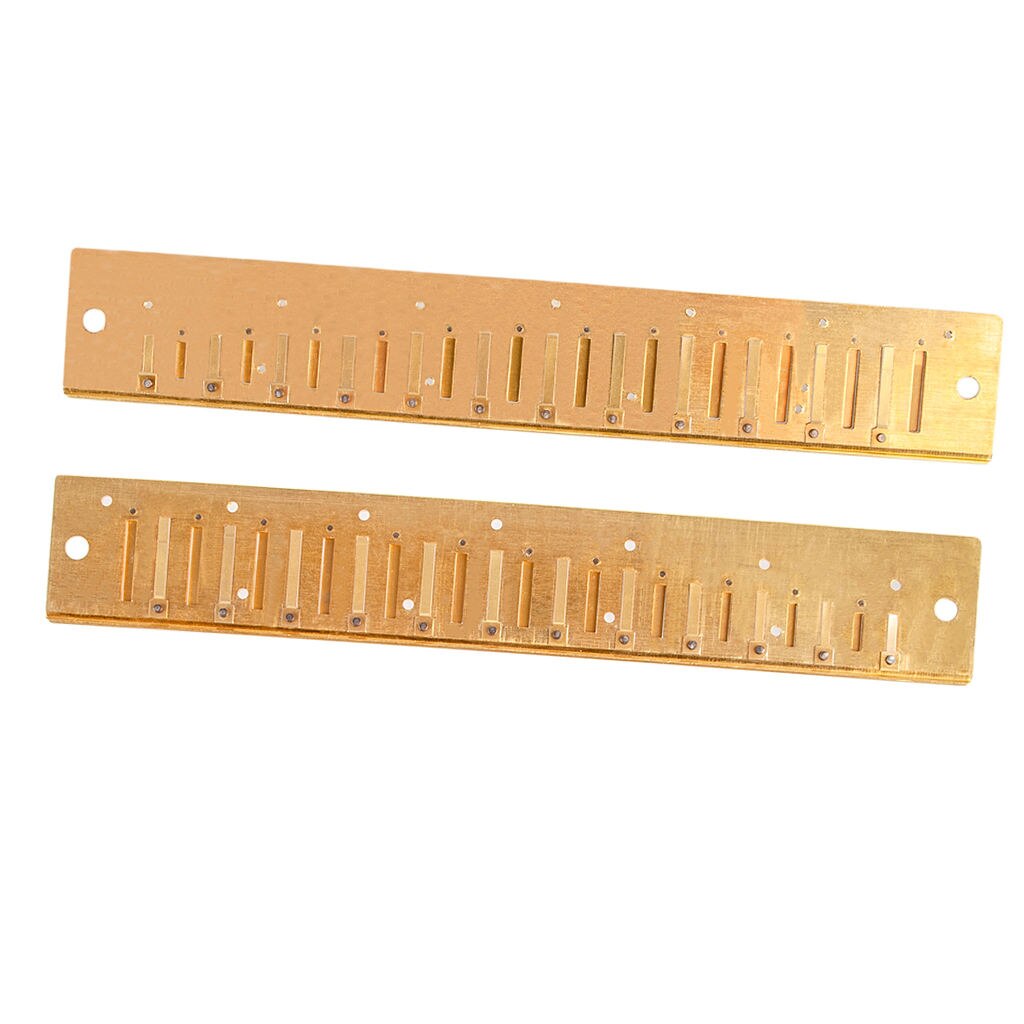 Harmonica Reed Plates 10/24 Reeds Brass Cover Plates Key C Tone