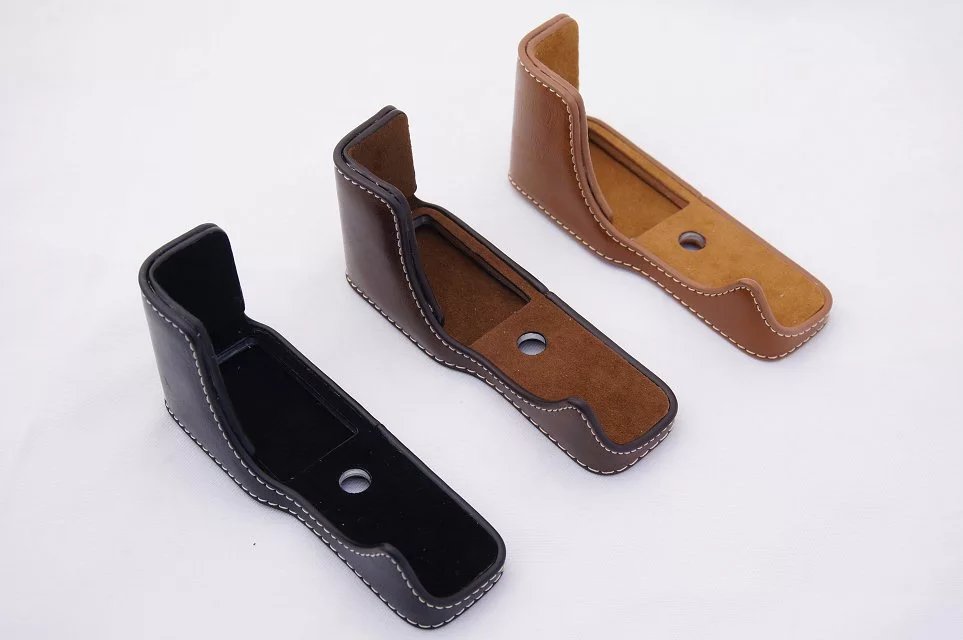 Pu Leather Camera case Bag for Canon EOS M2 EOS M EOS M Camera opening battery with strap
