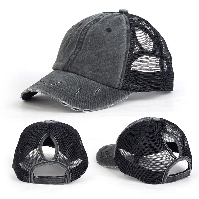 Baseball Cap Women Men Cap Adjustable Sunshade Mesh Sun Hat Sportswear Accessory Trendy Outdoor Sports Hiking Ponytail Sun Caps