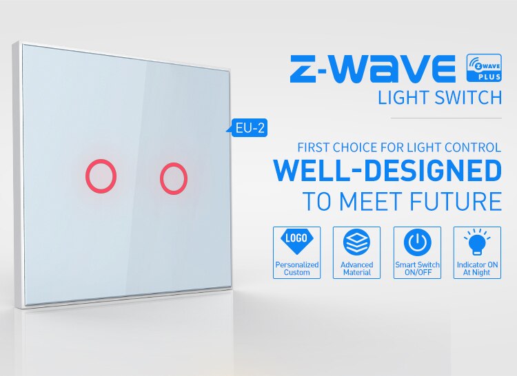 Smart WIFI EU Light Switch 1/2/3 Gang Touch Sensitive Wall Type Home Automation Z Wave Wireless