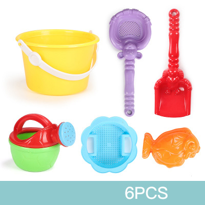 Strand Zand Spelen Speelgoed set Kids Seaside Emmer Schop Hark Kit Play Toy graven zand schop tool Willekeurige Kleur: 2