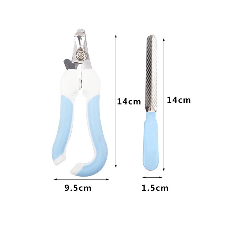 Coupe-ongles pour animaux de compagnie, avec râpe, en acier inoxydable, pour chiens et chats, nettoyage et entretien des ongles: S Blue with rasp
