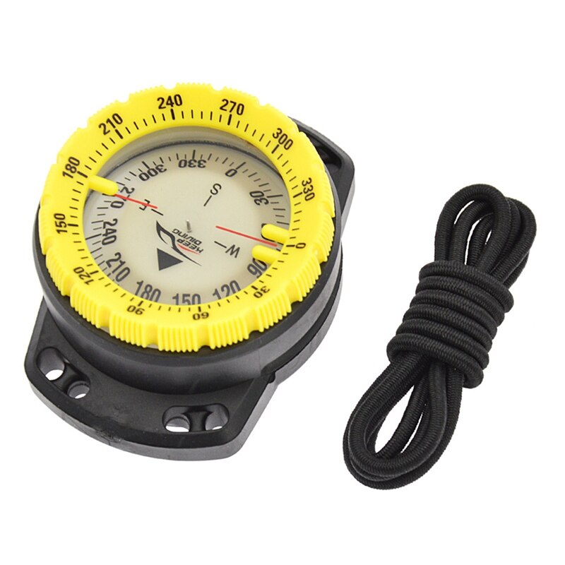 Reloj de deportes acuáticos a 50m, brújula impermeable equilibrada, brújula subacuática, buceo, brújula, equipos luminosos: Y