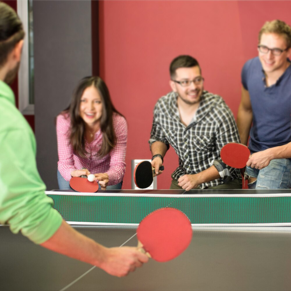 Tischtennis Schläger 3 Tischtennis Bälle Lange Griff Ping Pong Paddle Schläger Set Mit Tasche Halterungen Teleskop grid