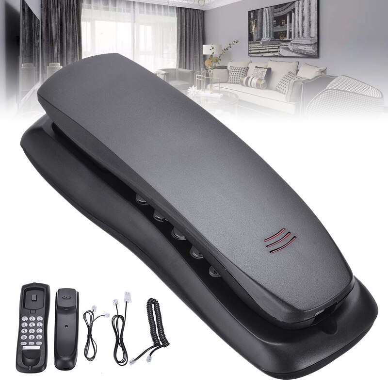 Universele Telefoon Compatibel Voor Thuis Familie Hotel Fsk/Dtmf Caller Id Telefoon Vaste Telefoon Voeding Zwart Wit