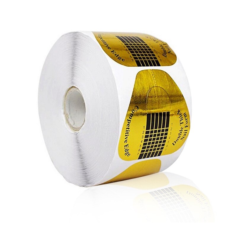 500 Stks/zak Beschermende Papier Houder Uitbreiding Vorm Gel Art Tool Nail Forms Papierlade Franse Manicure Nail Sticker