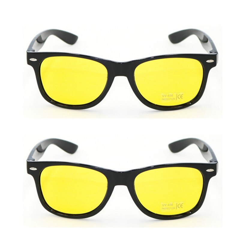 Antirefleks nattesyn førerbriller natkørsel forbedret lys briller solbriller briller biltilbehør: 2 stk