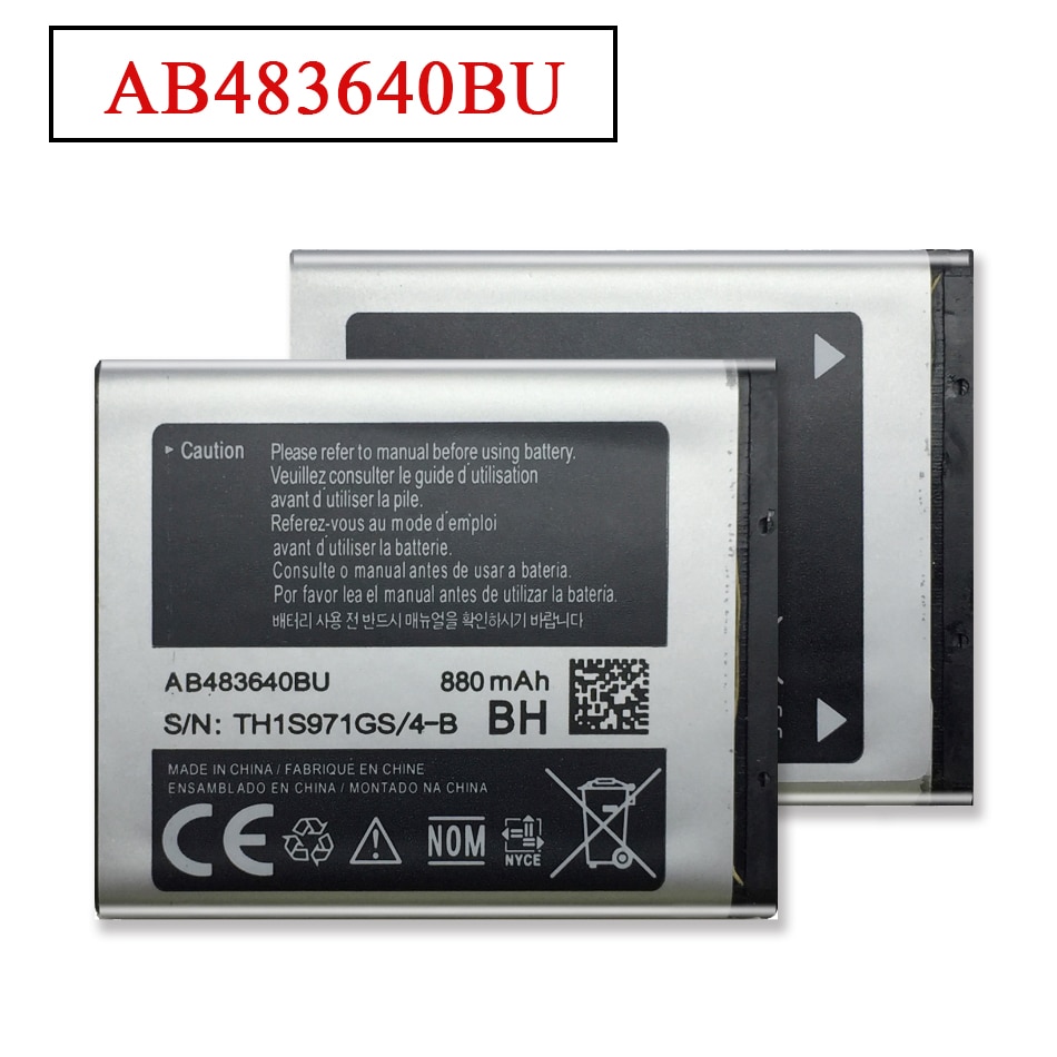 AB483640BU Batterij Voor Samsung GT-C3050C GT-S7350C SCH-F619 GT-C3050 SGH-F110 SGH-F118 SGH-E740 SGH-L600 800 Mah + Gratis Kabel