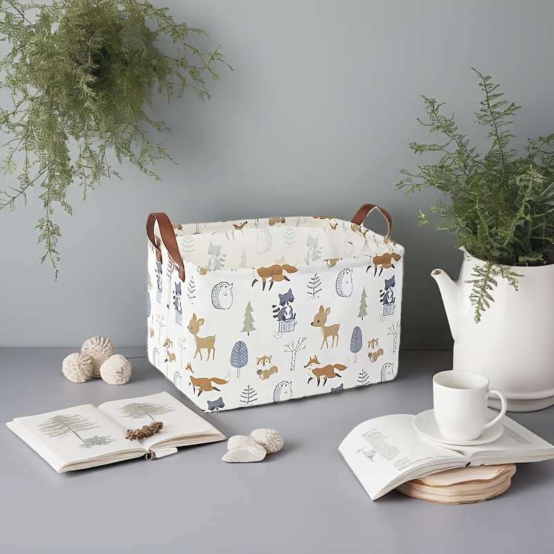 1 stks opvouwbare kleding wasmand cartoon patroon woondecoratie multifunctionele opvouwbare opslagmand opslagcontainer