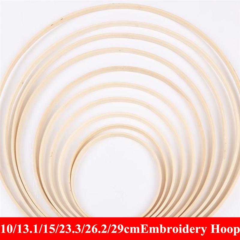 Atrapasueños anillo bordado redondo aro herramienta Círculo bambú marco DIY manualidades con punto de cruz Stitch chino tradicional costura Manual herramienta