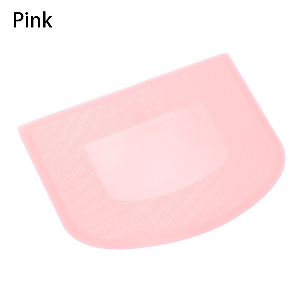 1 PC Kitchen Dough Scraper Eco-Friendly Smooth Edge Baking Pastry Cutter Tools Cream Spatula Cake Decorating Supplies: Pink