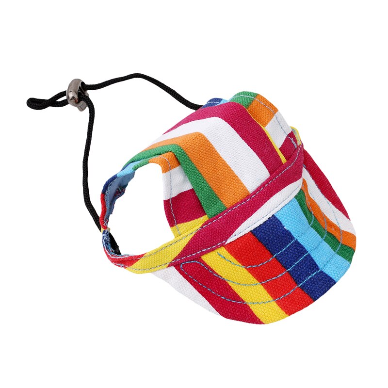 Hondenhoed zomerzonwering puppyhoeden kattenklep met oorgaten huisdierproducten buitenaccessoires zonnehoed: M streep