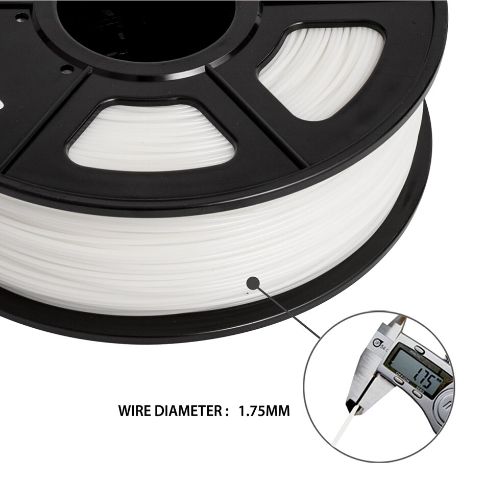 SUNLU 1.75 ABS 3D włókno robić drukarki 3D plastikowe włókno ABS 1KG z szpulą Industy 3 D materiały robić drukowania