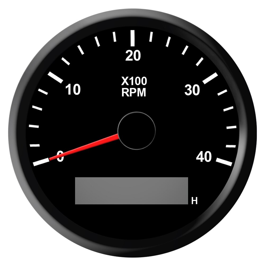 85mm 4K RPM Tachometer With LED Digital Hourmeter Marine Outboard Diesel Engine Motor Generator Tacho Gauge 9V-32V Waterproof