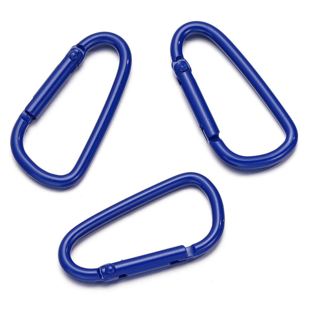 5 pçs/lote 46x23mm D Mosquetão Gancho Liga Colorida Chaveiro Snap Clip Ganchos Para Fazer Jóias Chaveiro Conector DIY Descobertas: Vermelho