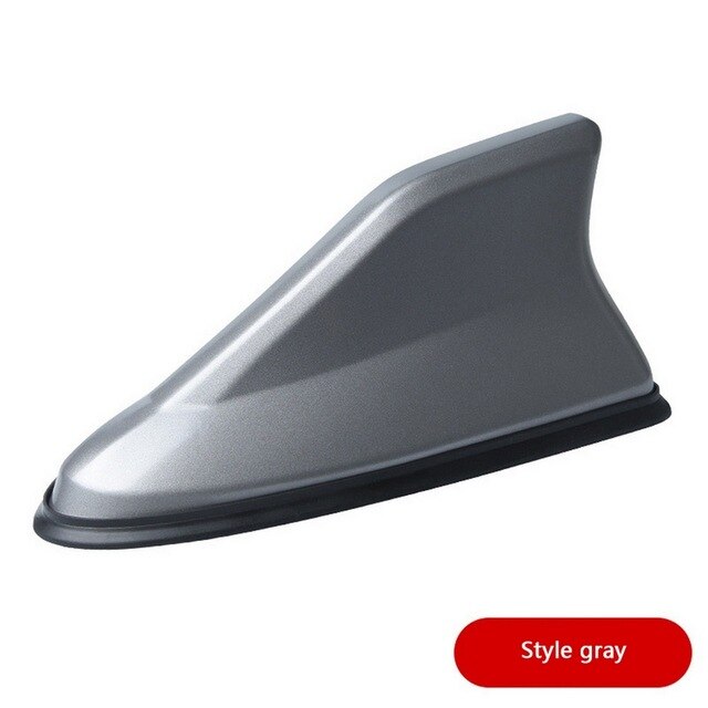 Auto Car Shark Radio Aerials Auto Fin Antenna FM Signal Amplifier Car Radio Car Roof Decoration: gray