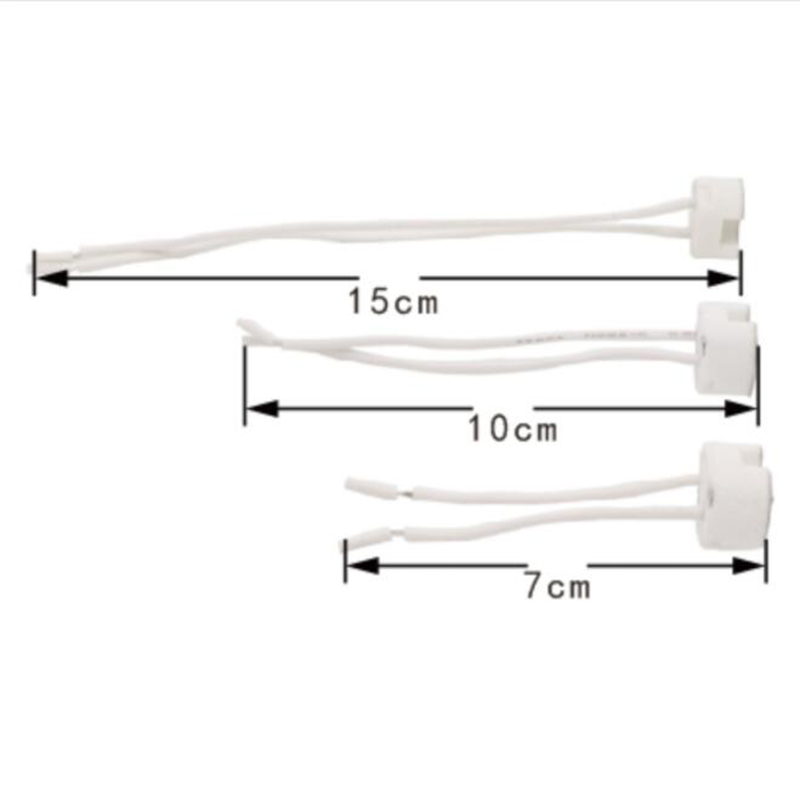 Mr16 mr11 gu5.3 g4 halogen led-pærer holder sokkel keramisk adapter ledningskontakt