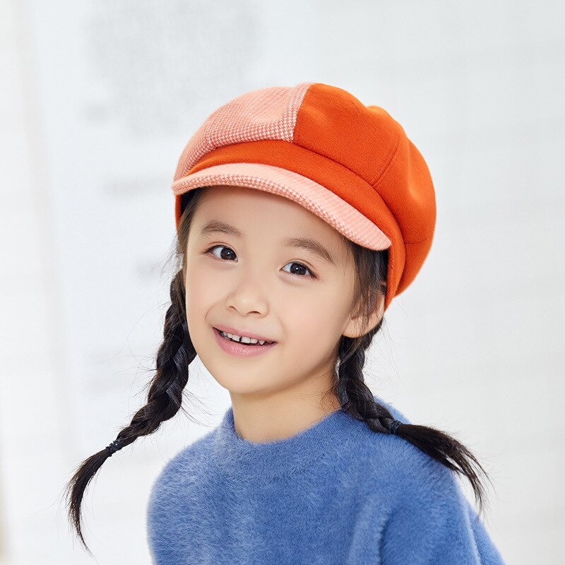 Vintage Hat Ladies Classic Octagonal cap Cap Autumn&Winter Hat for women: Purple
