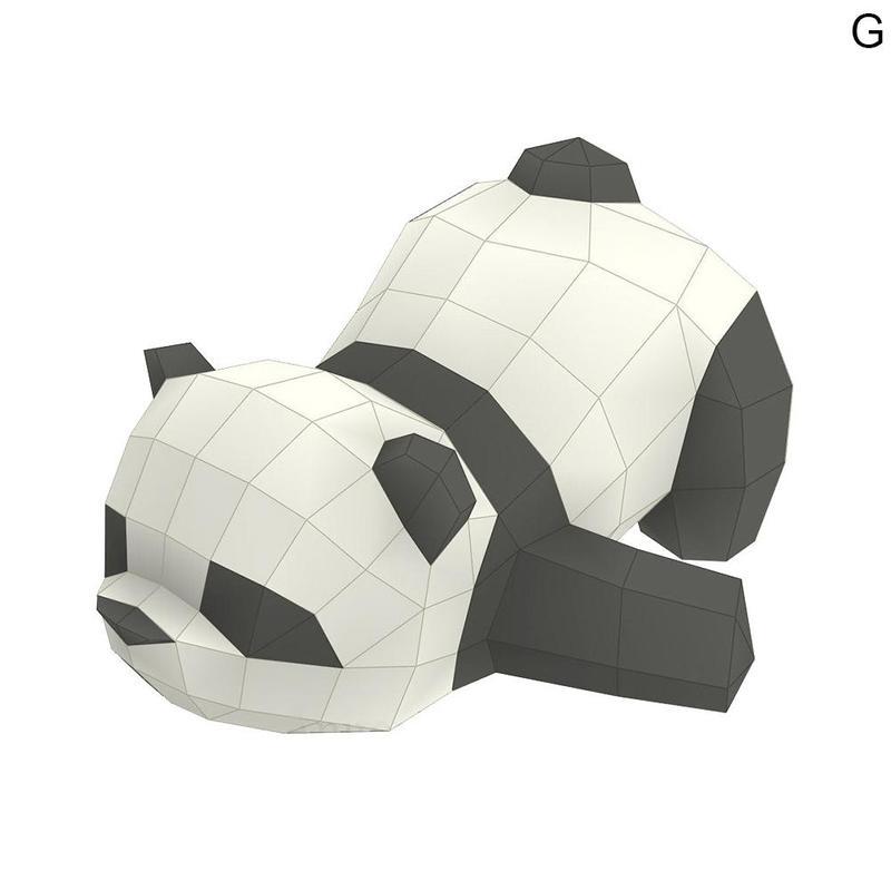 Panda papir 3d diy materiale manuelt fest legetøj dekorativ maskerade tidevand til børn børn rekvisitter dejligt show g  g2 s 4: G