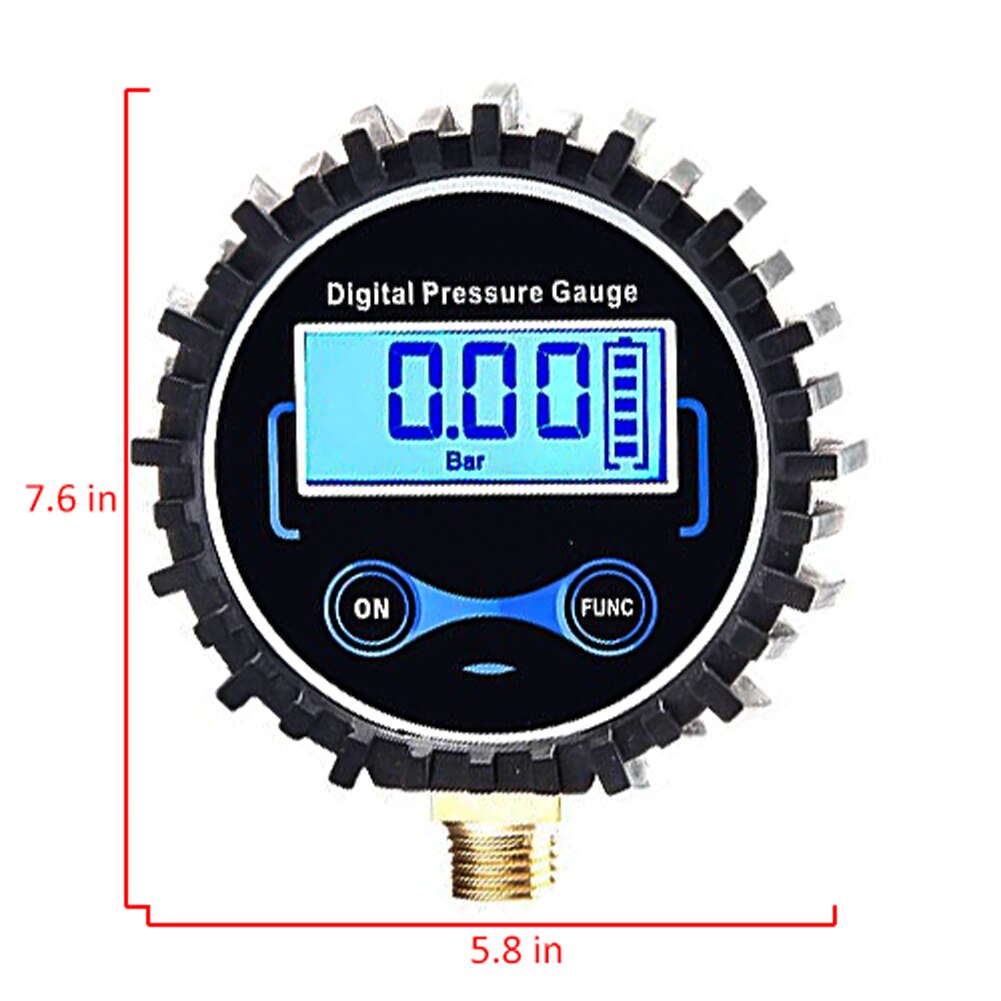 Tire Pressure Monitoring System LCD Digital Tire Pressure Gauge Car Bike Motorcycle Tyre Tester Air PSI Meter 1/8NPT Car Access