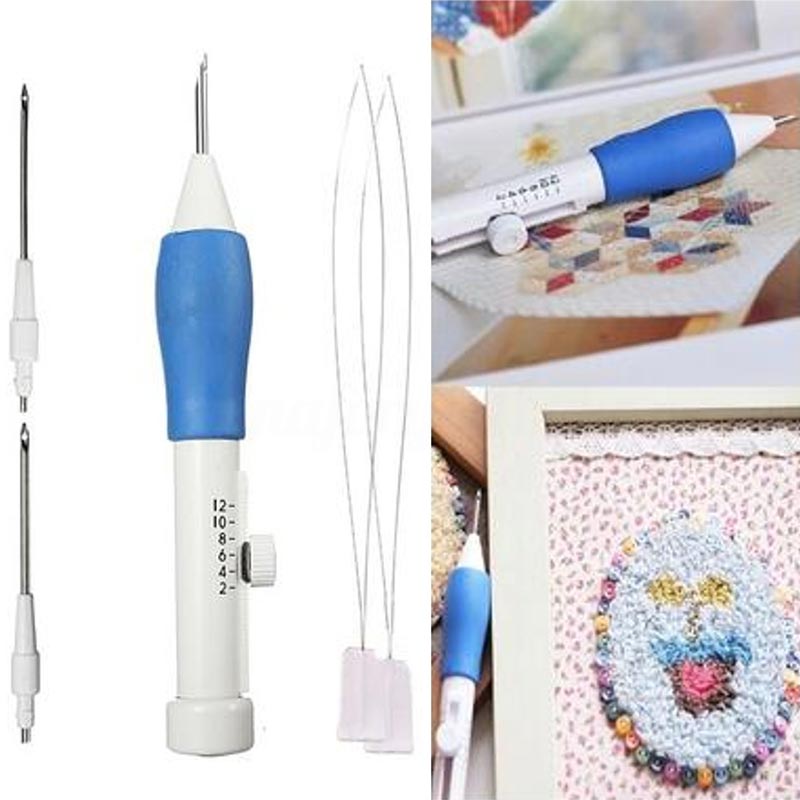 Plastic Embroidery Pen Set DIY Magic Embroidery Punch Needle Crafts For Women Mom DIY Sewing Tools Supplies Year