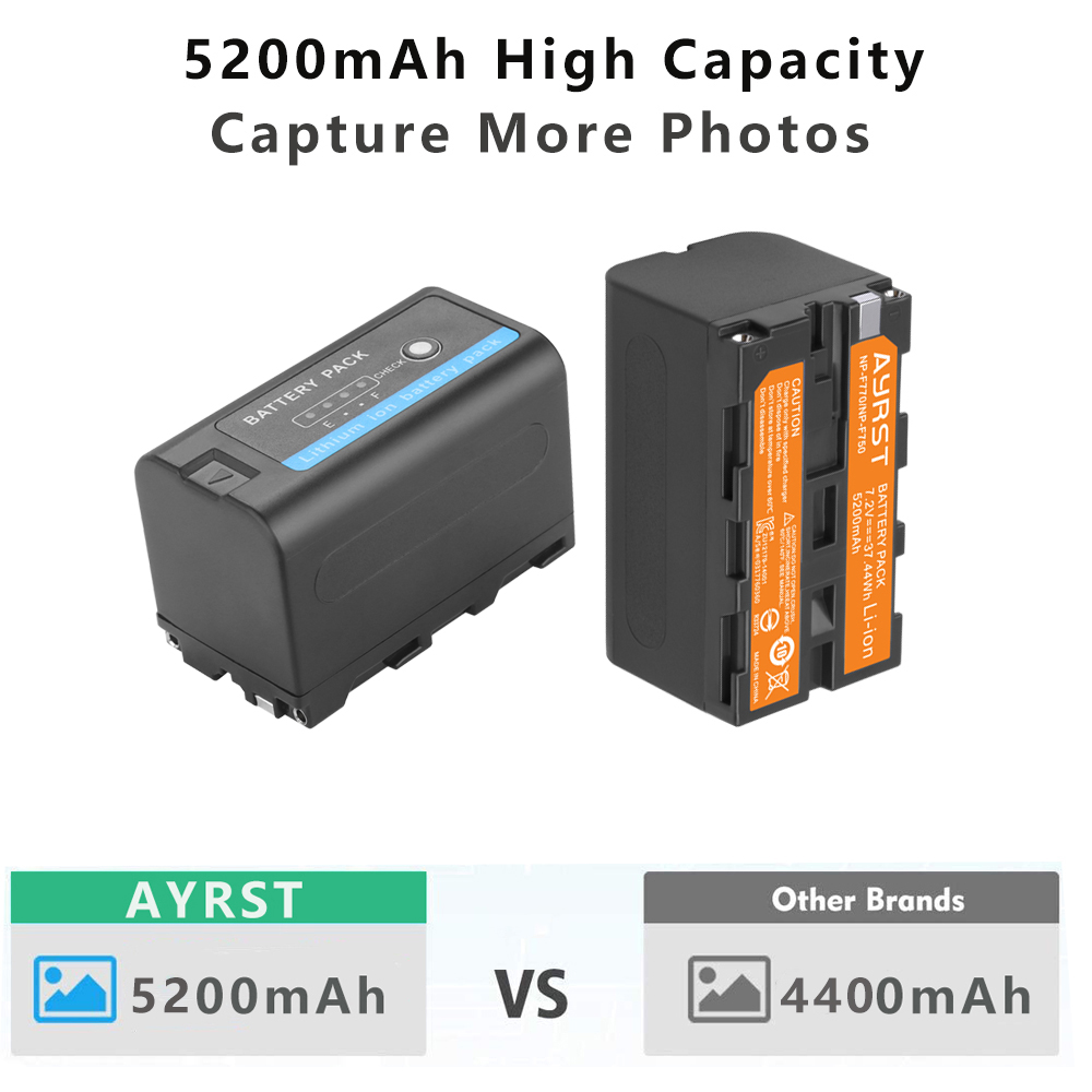 5200- mah-akku mit led-anzeige für sony np f970 f960 f550 f570 qm91d ccd -rv100  f750 np f770 np-f750 led-usb-ladegerät