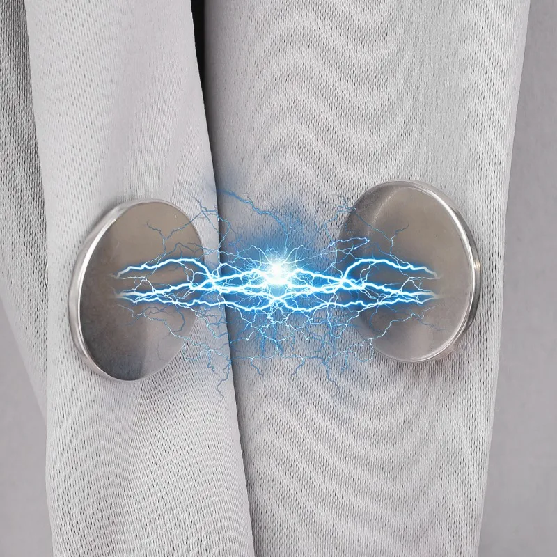 Boucles magnétiques pour rideaux de bain, poignées sans clous, rideaux de fenêtre amovibles, empêche la lumière, boutons de fermeture, clips, accessoires de construction magnétiques