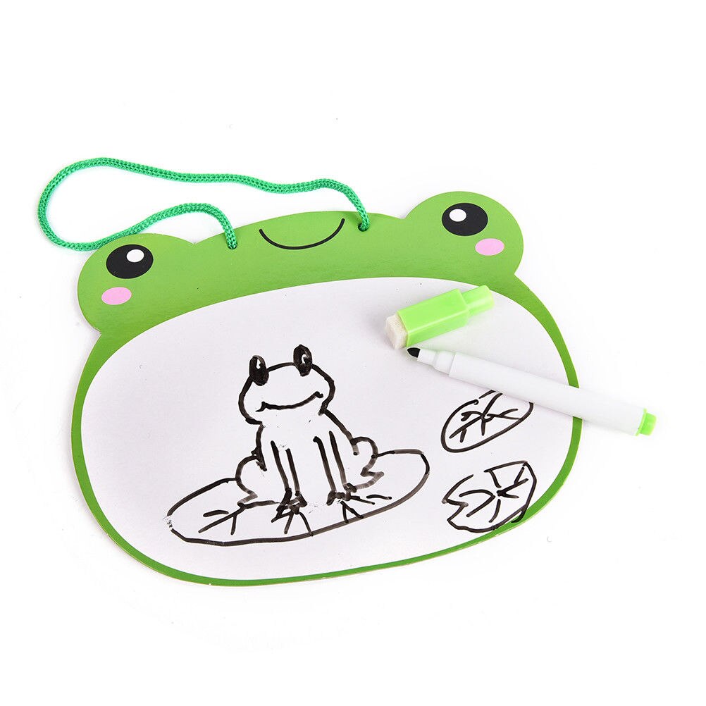 Kuivapyyhi pahvi piirustus lapsi valkoinen taulu riippuva kynällä 18cm*14cm lasten valkotaulu sarjakuva eläin yksiosainen