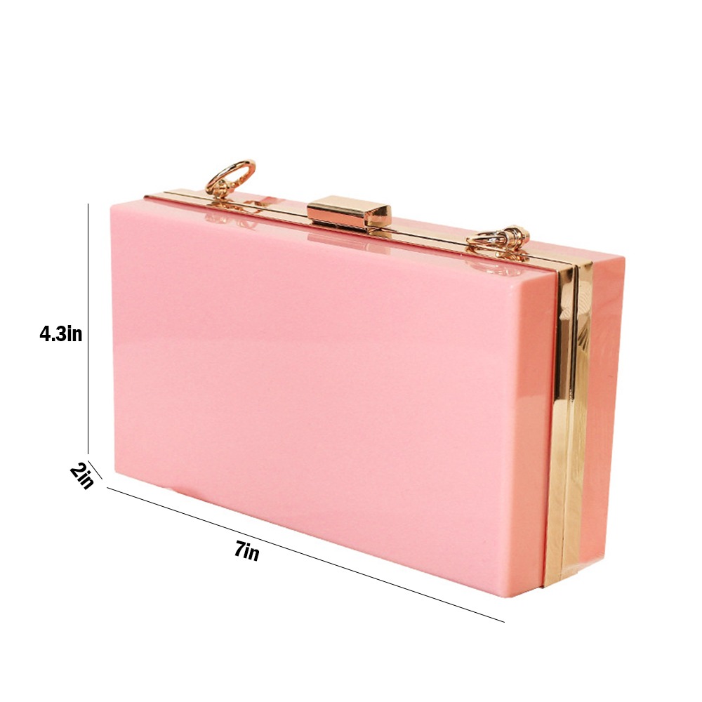Sacs à main en acrylique Transparent pour femmes, pochette de soirée transparente à chaîne, sacoche à bandoulière,