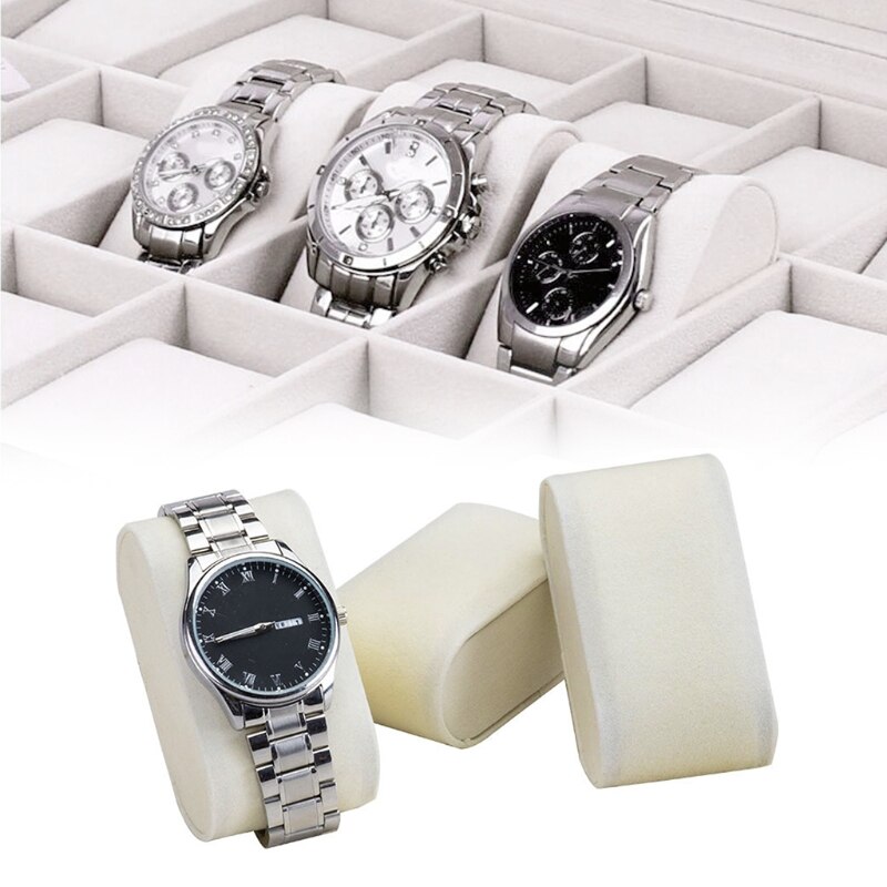 5 Stuks Fluwelen Horloge Armband Kussen Sieraden Displays Props Voor Thuis Winkels Werkbladen En Vitrines Display Houder