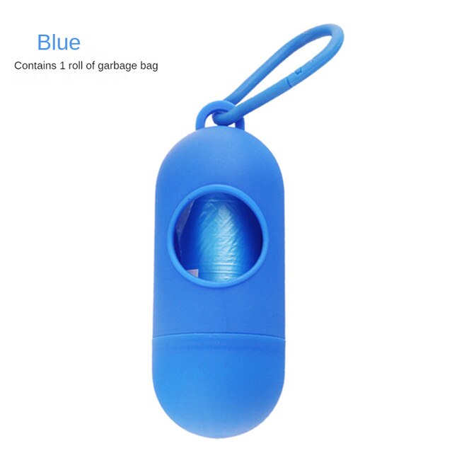 Distributeur de sacs à ordures pour chiens, porte-sac à ordures pour animaux de compagnie, fournitures pour chiens, collecteur de merde, sac de nettoyage pour chiots et chats: Blue
