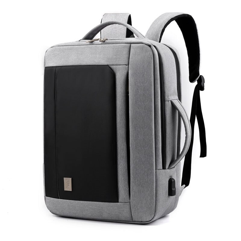 Mochila masculina de negócios casual carga usb computador portátil mochilas grande capacidade anti-roubo à prova dwaterproof água mochila para o sexo masculino: Gray