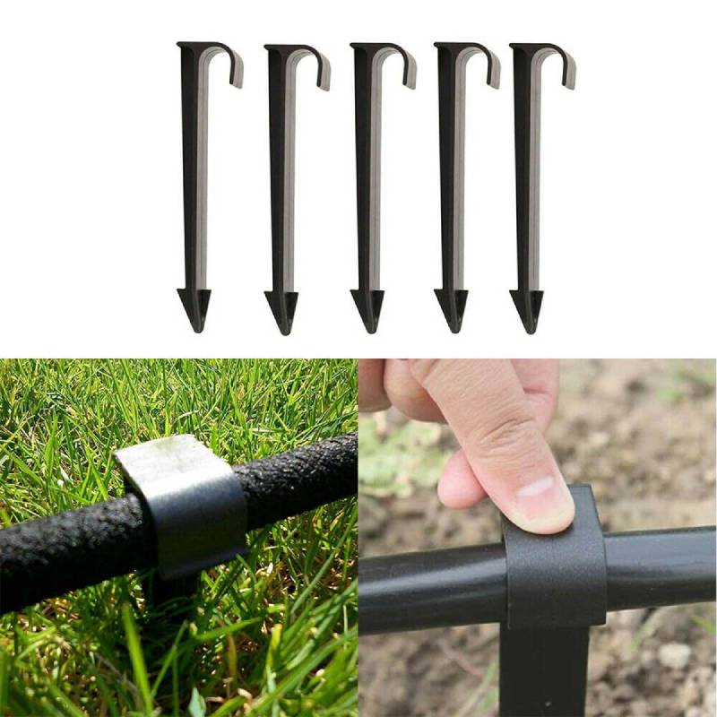 20pcs 16mm Irrigation Tubing Stakes Irrigation Drip Support Hold Ground Stakes Pegs Stakes Kit for Garden Patio Lawn Flower Bed