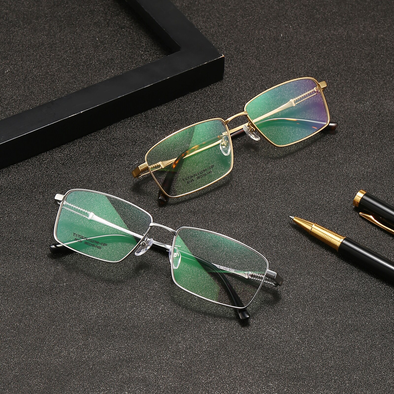 AooKoNi Pure Titanium Myopia Glasses Full Frame Glasse Leisure Male Business Do Prescription optical Square Eyewear AK8125