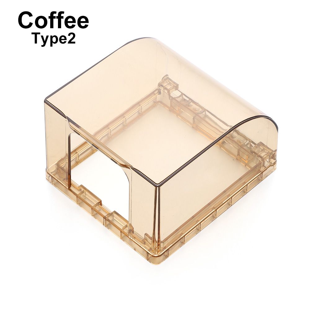 86 Type Self-Adhesive Switch Protective Cover Wall Socket Waterproof Box Protection Socket Electric Plug Cover Splash-Proof Box: Coffee-Type2