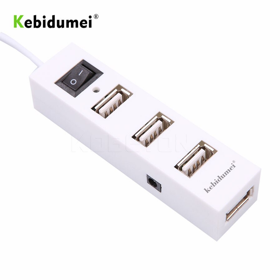 kebidumei Mini USB 2.0 Hi-Speed 3 Port USB Hub Splitter Hub Adapter For PC Computer For Portable Hard Drive