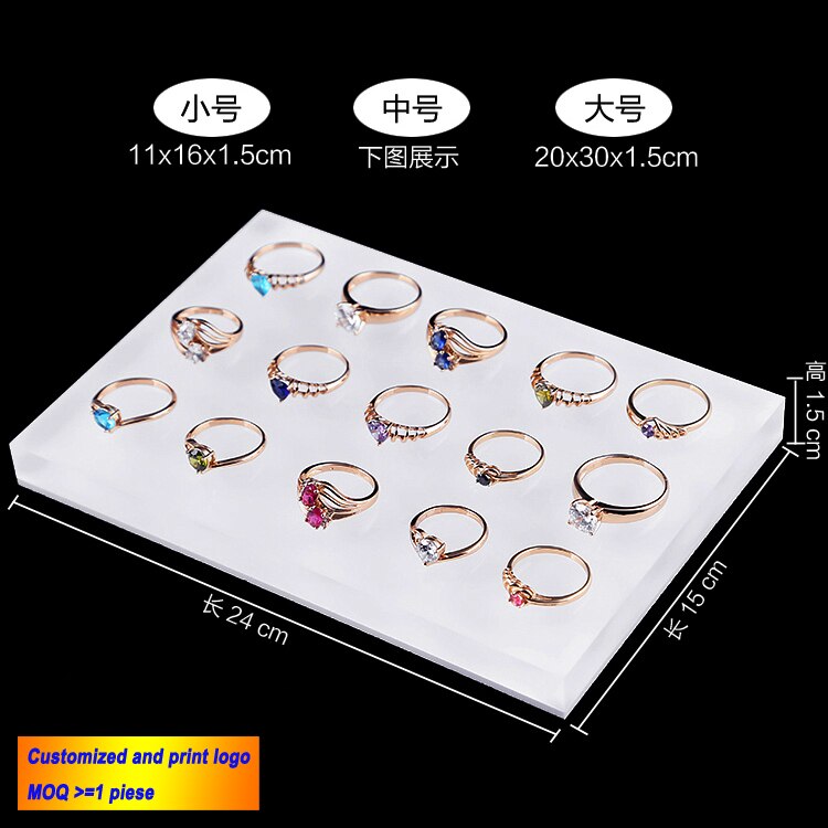 Acrylic Jewelry Tray Ring Display Stand Jewellery Organizer Joyeros Organizador De Joyas Porte Bijoux Cosmetic Perfume Holder