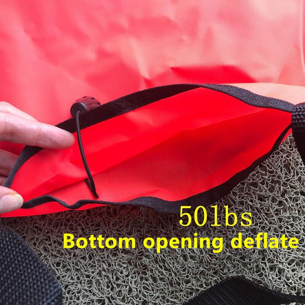 30/50 kg dykning lift taske opdrift fluorescerende nylon klud taske til redning skatte søgning